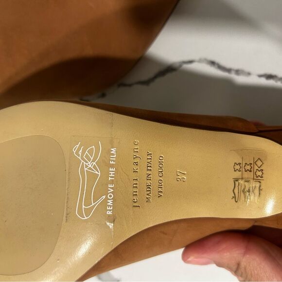 Jenni Kayne Oiled Leather Kitten Heel Mule NWOT - Picture 6 of 9